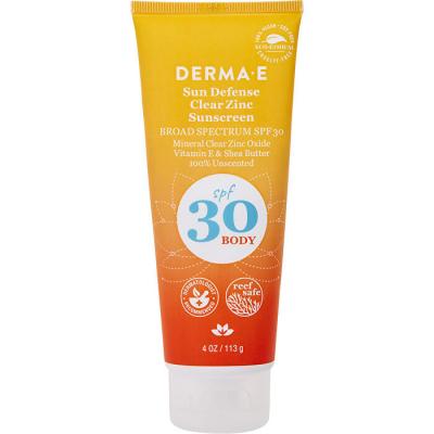 Derma E Sun Defense Clear Zinc Sunscreen SPF30 For Body 113g