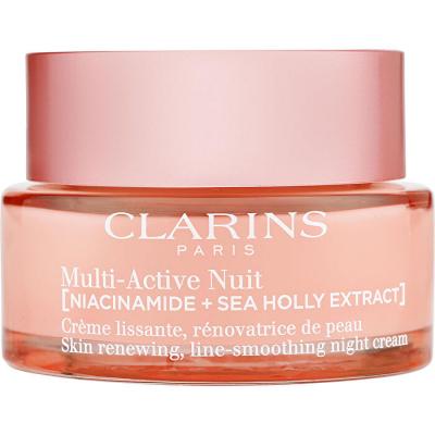 Clarins Multi-Active Nuit (Niacinamide + Sea Holly Extract) Skin Renewing Line-Smoothing Night Cream Dry Skin 50ml/1.7oz