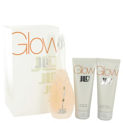 Jennifer Lopez Jlo Glow 3pc Set Eau De Toilette Spray 75ml Body Lotion & 75ml Shower Gel 100ml