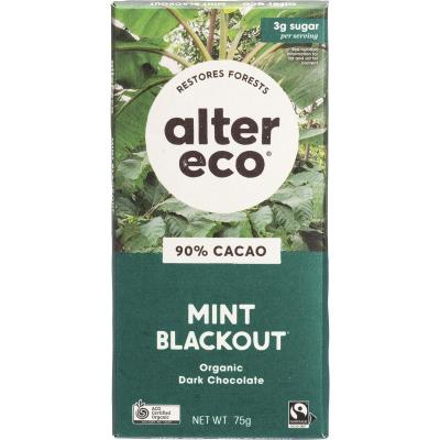 Chocolate Organic Dark Mint Blackout 12x75g Chocolate Organic Dark Mint Blackout 12x75g
