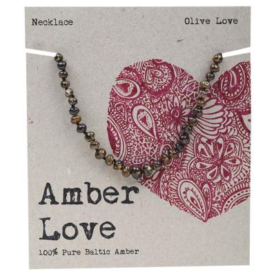 Children's Necklace 100% Baltic Amber Olive 33cm