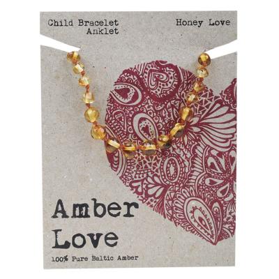 Children's Bracelet/Anklet 100% Baltic Amber Honey 14cm