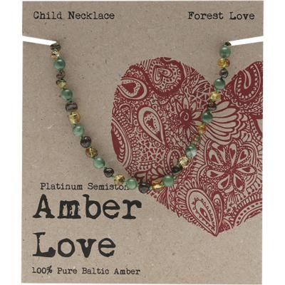 Children's Necklace 100% Baltic Amber Forest 33cm