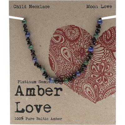 Children's Necklace 100% Baltic Amber Moon 33cm
