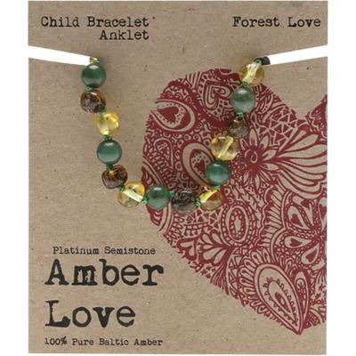 Children's Bracelet/Anklet 100% Baltic Amber Forest 14cm