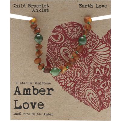 Children's Bracelet/Anklet 100% Baltic Amber Earth 14cm