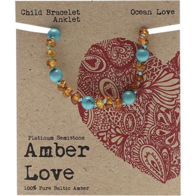Children's Bracelet/Anklet 100% Baltic Amber Ocean 14cm