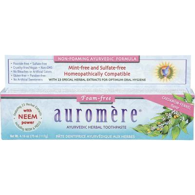 Toothpaste Ayurvedic Cardamom Fennel Fluoride Free 6x117g