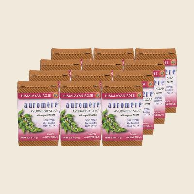 Neem Soap Ayurvedic Himalayan Rose 12x78g Neem Soap Ayurvedic Himalayan Rose 12x78g