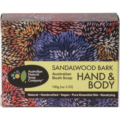 Hand & Body Australian Bush Soap Sandalwood Bark 100g