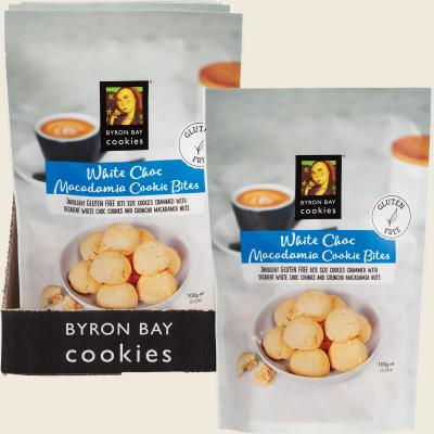 Gluten Free Cookie Bites White Choc Macadamia 6x100g
