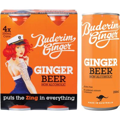 Ginger Beer Non Alcoholic 4x250ml