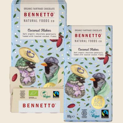 Organic Dark Chocolate Coconut flakes 12x80g