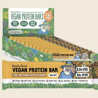 Vegan Protein Bars Choc Chip Peanut Butter 12x40g