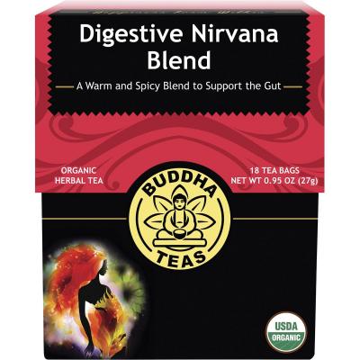 Organic Herbal Tea Bags Digestive Nirvana Blend 18pk
