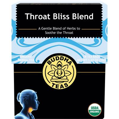 Organic Herbal Tea Bags Throat Bliss Blend 18pk