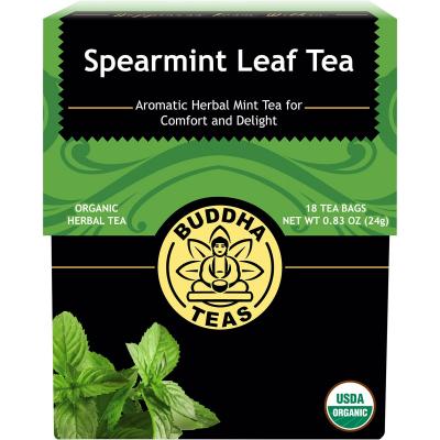 Organic Herbal Tea Bags Spearmint Leaf Tea 18pk