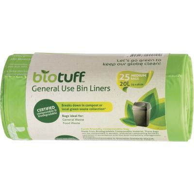 General Use Bin Liners Medium Bags 20L 25pk