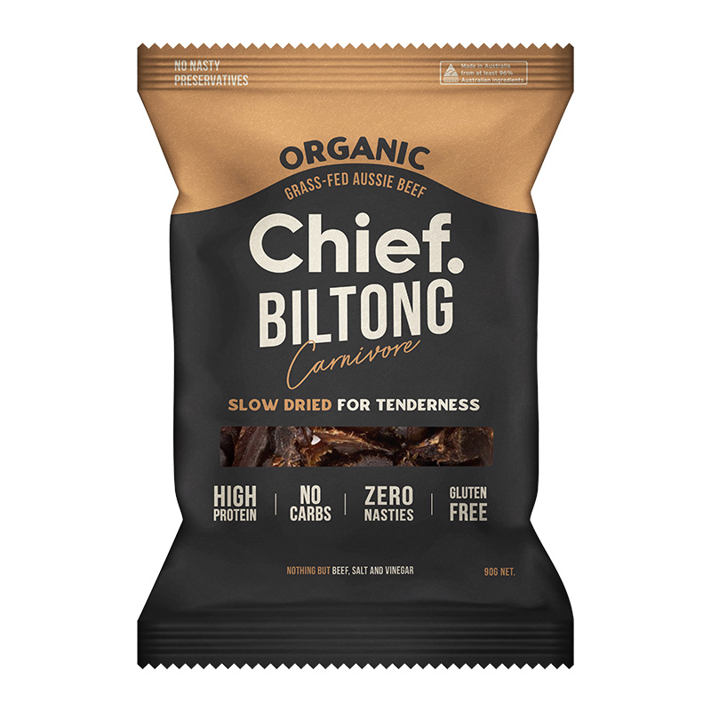 Chief Nutrition Grass Fed Biltong - Carnivore 6x90g