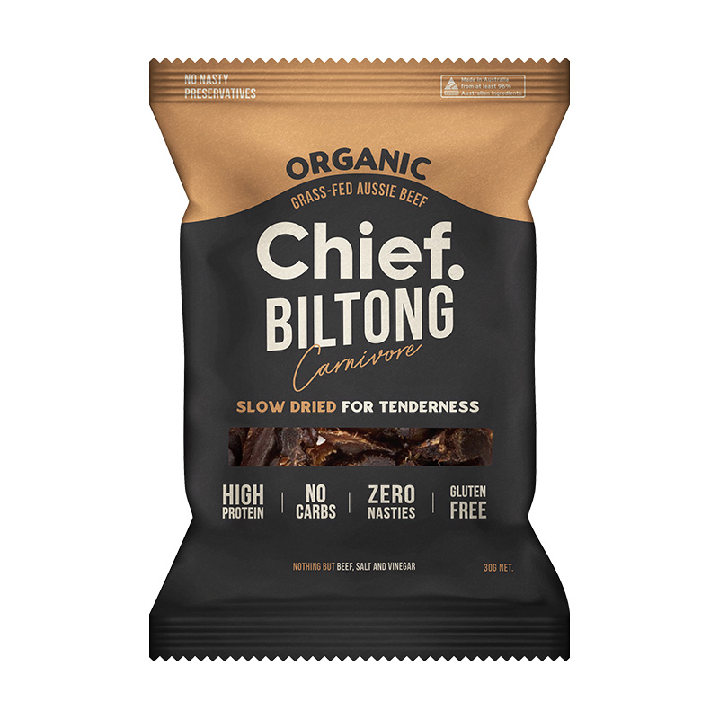 Chief Nutrition Grass Fed Biltong - Carnivore 12x30g