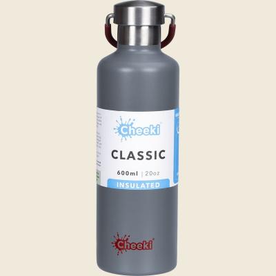Stainless Steel Bottle Insulated Slate 600ml