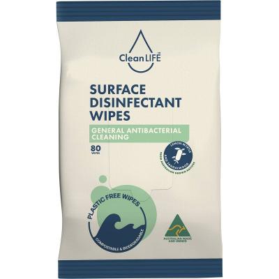 Disinfectant Plastic Free Wipes General Cleaning 80pk