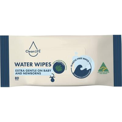Water Plastic Free Wipes Extra Gentle Baby and Newborns 80pk
