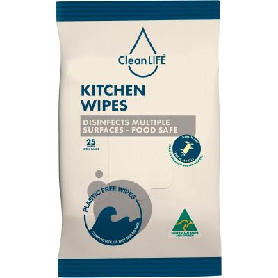 Kitchen Plastic Free Wipes Food Safe 25pk