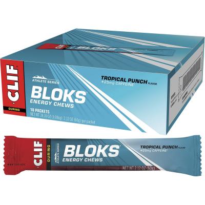 Bloks Energy Chews Tropical Punch 25mg Caffeine 18x60g