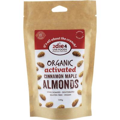 Organic Activated Almonds Cinnamon Maple 100g
