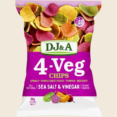 4-VEG Chips Salt & Vinegar 5x90g