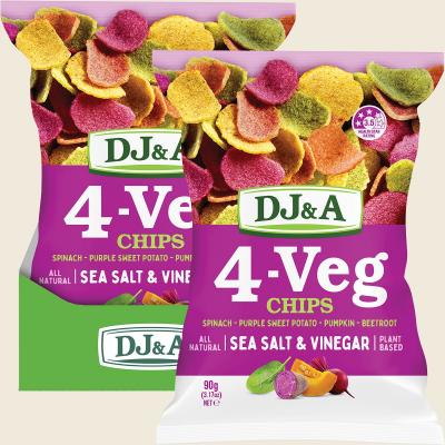 4-VEG Chips Salt & Vinegar 5x90g