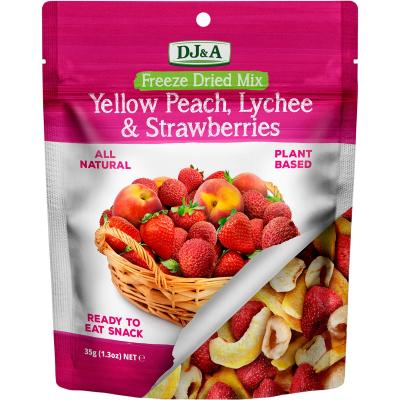 Freeze Dried Yellow Peach, Lychee & Strawberries 10x35g