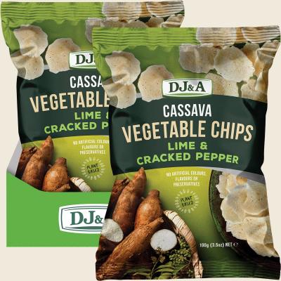 Cassava Vegetable Chips Lime & Cracked Pepper 5x100g