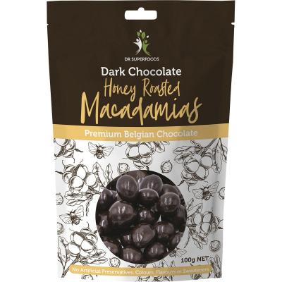 Honey Roasted Macadamias Dark Chocolate 100g