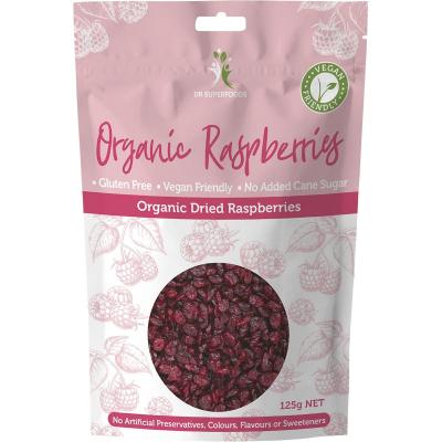 Dried Raspberries Organic 125g
