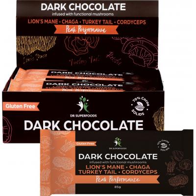 Dark Chocolate Bar Peak Performance 12x85g
