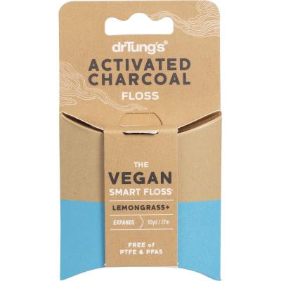Smart Vegan Dental Floss Charcoal Lemongrass 27m