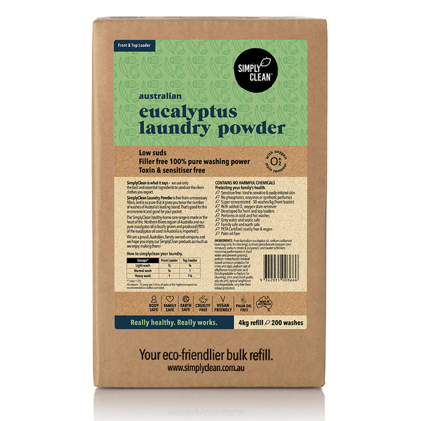 Simply Clean Eucalyptus Laundry Powder 4kg