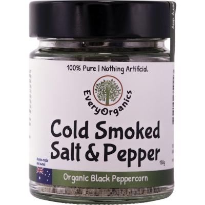 Cold Smoked Salt & Pepper Organic Black Peppercorn 130g