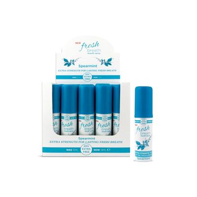 Fresh Breath Extra Strength Mouth Spray Spearmint (blue) 20% Extra Free 25x 18ml
