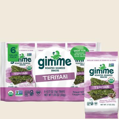 Roasted Seaweed Snacks Teriyaki 6x5g