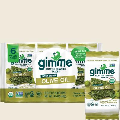 Roasted Seaweed Snacks Olive Oil 6x5g Roasted Seaweed Snacks Olive Oil 6x5g