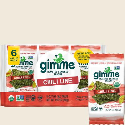 Roasted Seaweed Snacks Chili Lime 8x30g