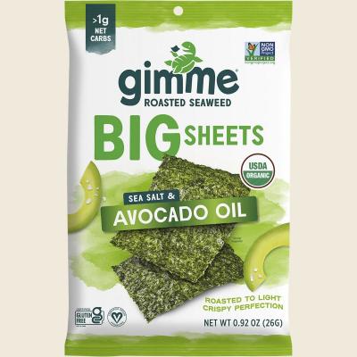 Roasted Seaweed Big Sheets Sea Salt&Avocado Oil 26g