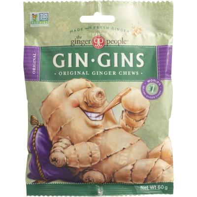 Gin Gins Ginger Candy Bag Chewy Original 12x60g
