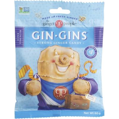 Gin Gins Ginger Candy Bag Super Strength 12x60g
