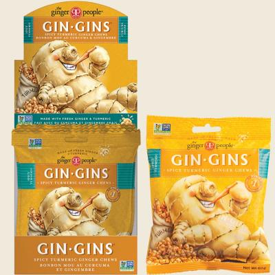Gin Gins Ginger Candy Bag Chewy Spicy Turmeric 12x60g