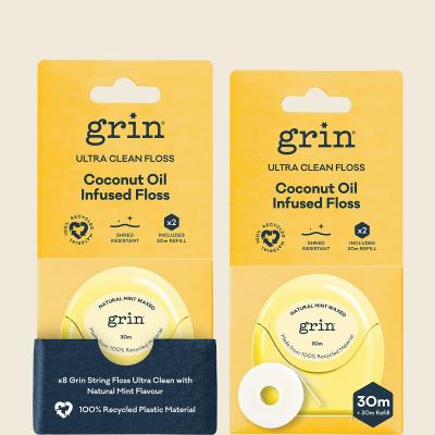 Ultra Clean Floss Coconut Oil Infused 30m + Refill 8x2pk