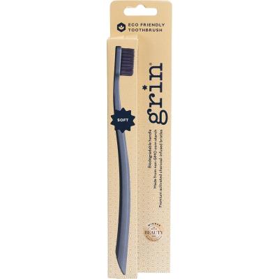 Biodegradable Toothbrush Soft Navy Blue x8